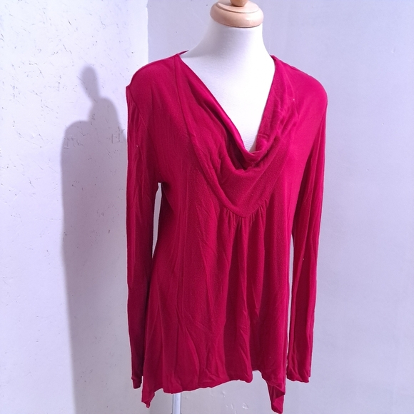 BCBGMAXAZRIA | Hot pink tunic style lightweight sweater - Picture 5 of 8